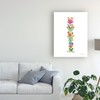 Trademark Fine Art Farida Zaman 'Floral Alphabet Letter Ix' Canvas Art, 18x24 WAP10140-C1824GG